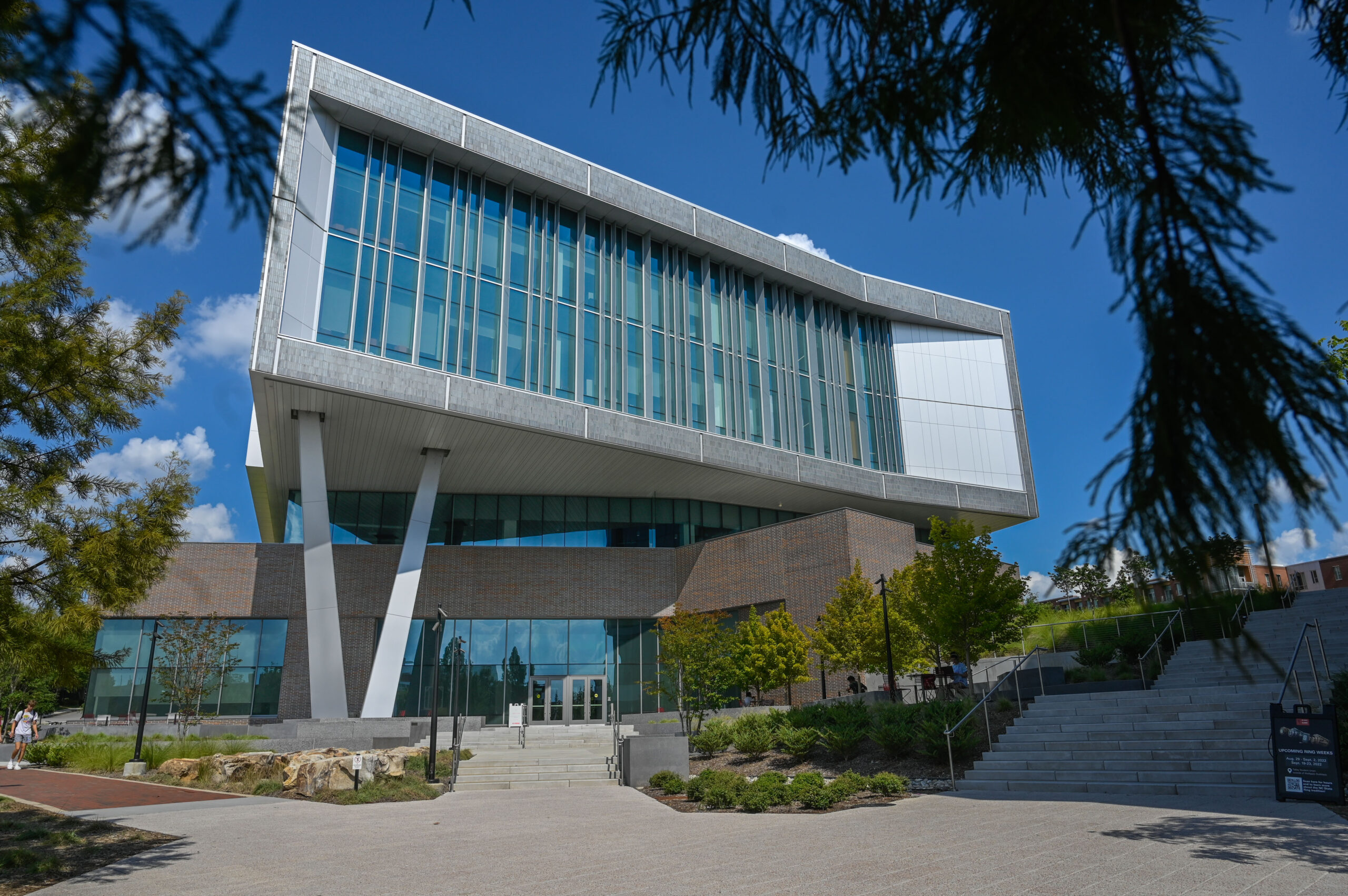 Fitts-Woolard Hall, home of the the Department of Civil, Construction, and Environmental Engineering; the Edward P. Fitts Department of Industrial and Systems Engineering; and the dean’s administrative offices. 